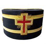 Masonic Knights Templar Red Cross Black Cap