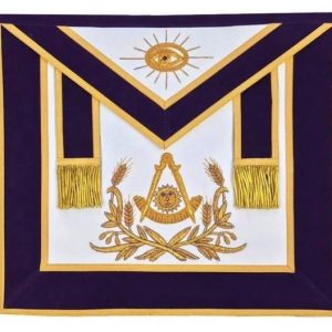 Masonic Past Master Apron Gold Hand Embroidery