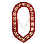 Shriner - Masonic Chain Collar - Red + Free Case